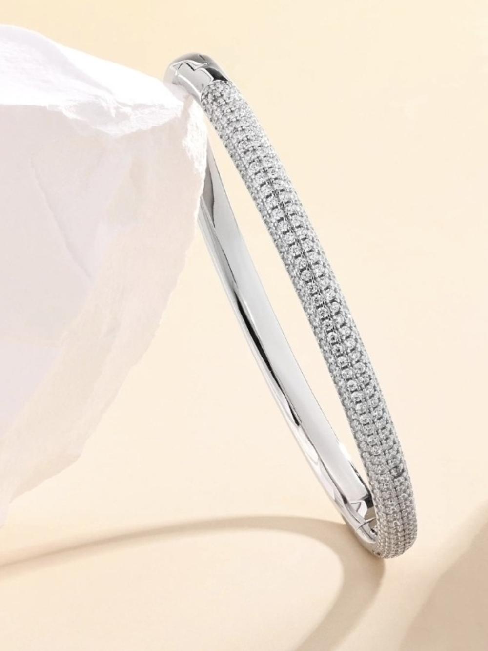 GRA Certified VVS1 6 CT*Micro-set Moissanite Bangle In S925 7"/17CM New